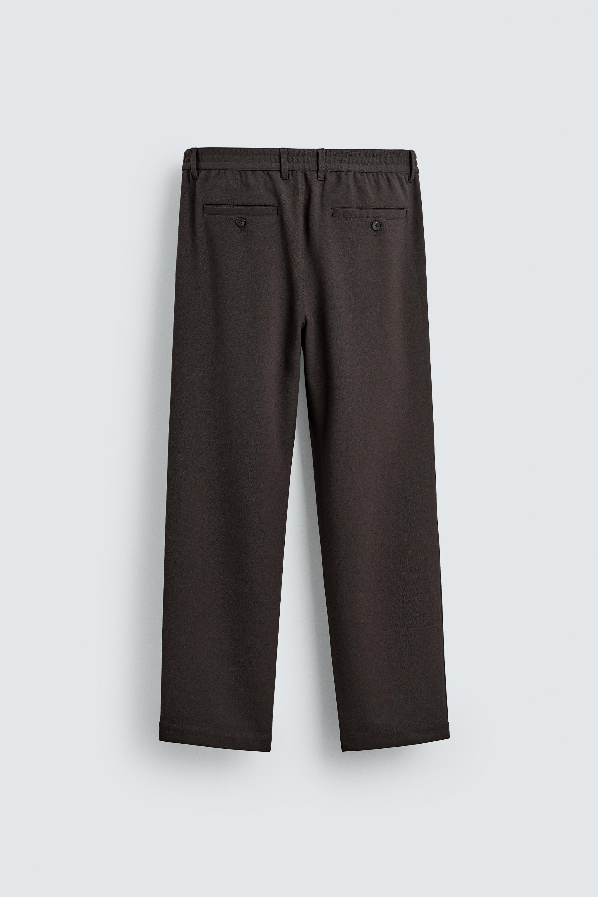 STRAIGHT FIT STRETCH PANTS